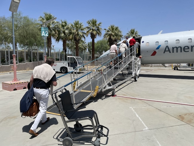 people boarding an airplane