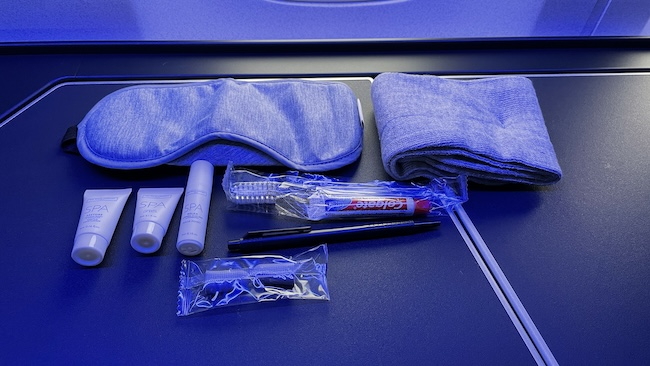 a set of items on a plane