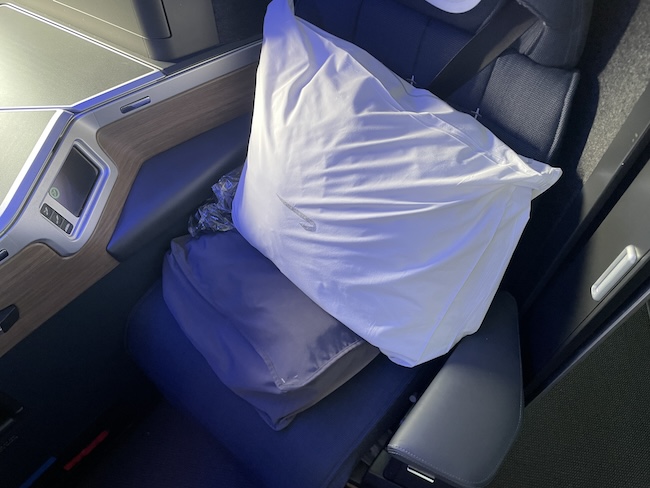 a pillow on a seat