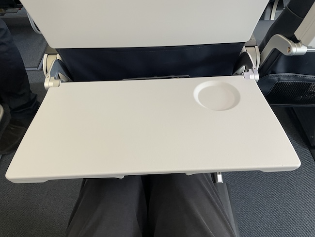 a tray on a seat