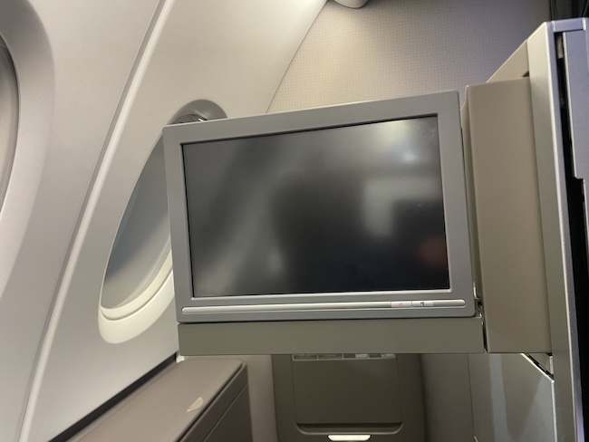 a tv on a plane