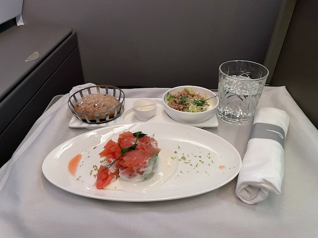 a plate of food on a table