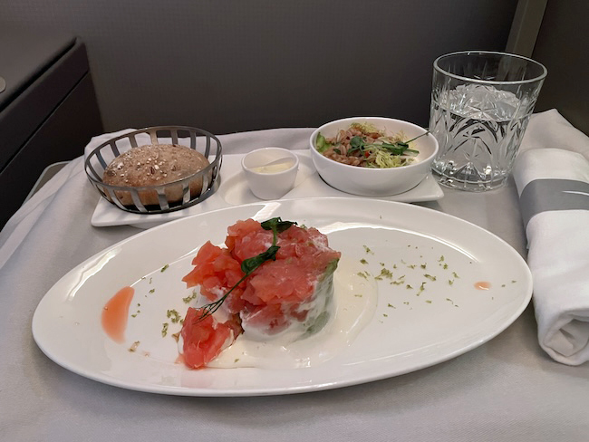 a plate of food on a table