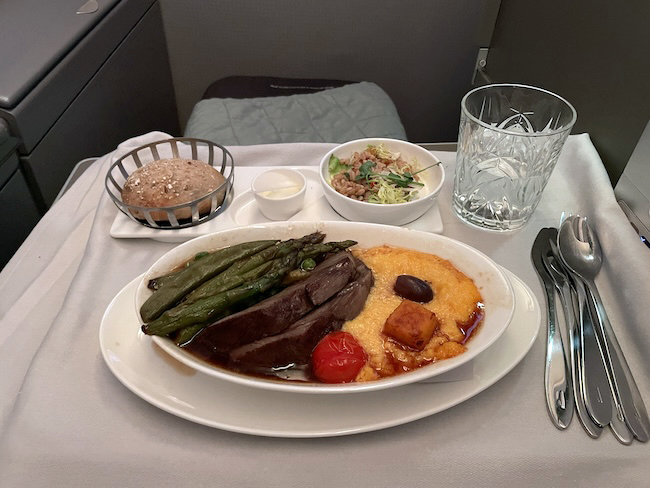 a plate of food on a table