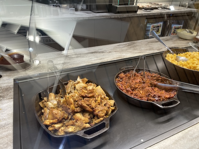 food in a restaurant display