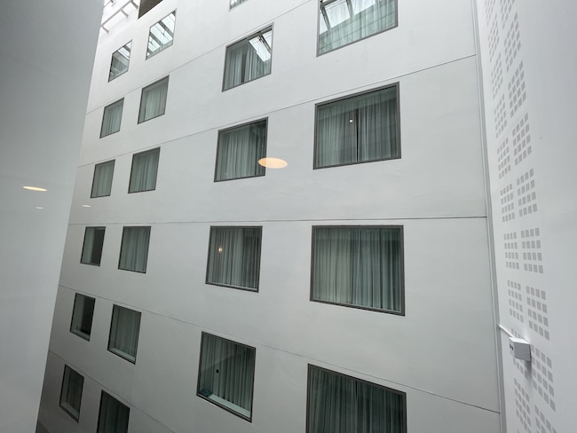 a white building with many windows