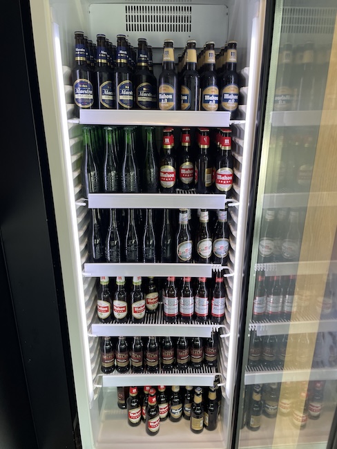 a refrigerator full of beer