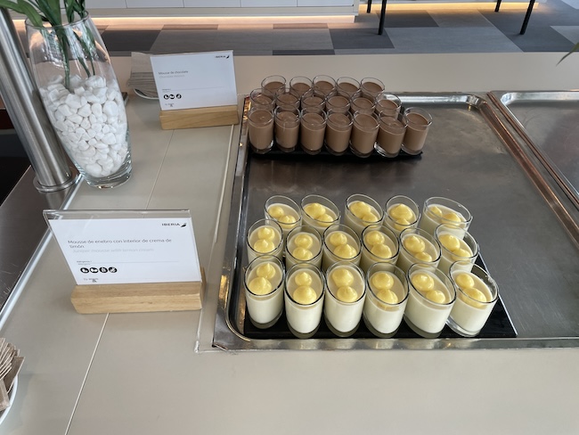 a tray of desserts on a table