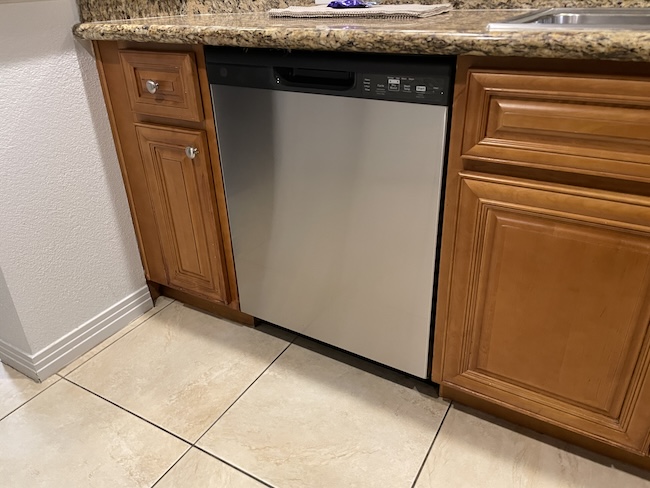 a dishwasher in a kitchen