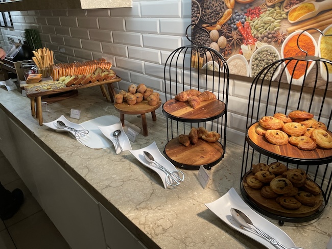 a table with food on it