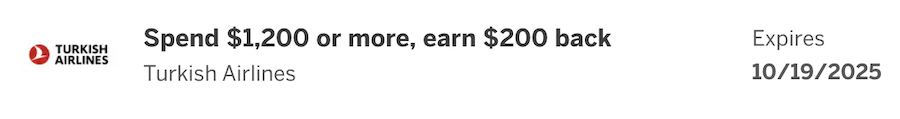 Amex Turkish Airlines Offer July 2025