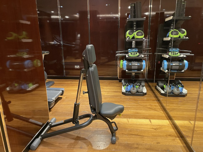 a gym with exercise equipment