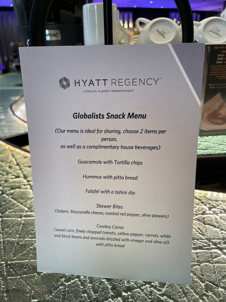 a menu on a table