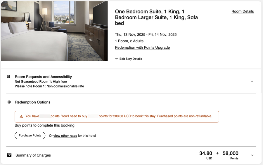 Using a Marriott Free Night Certificate