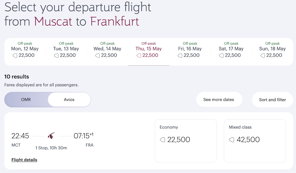 a screenshot of a flight schedule