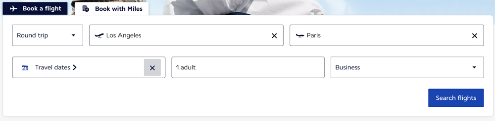 Air France Award Search