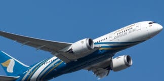 a plane flying in the sky