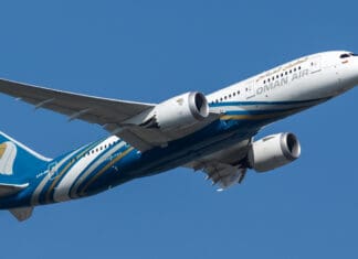 a plane flying in the sky