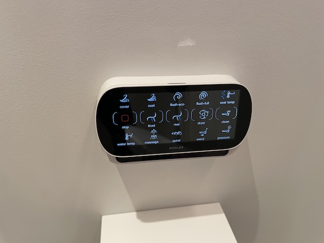 a digital device on a wall