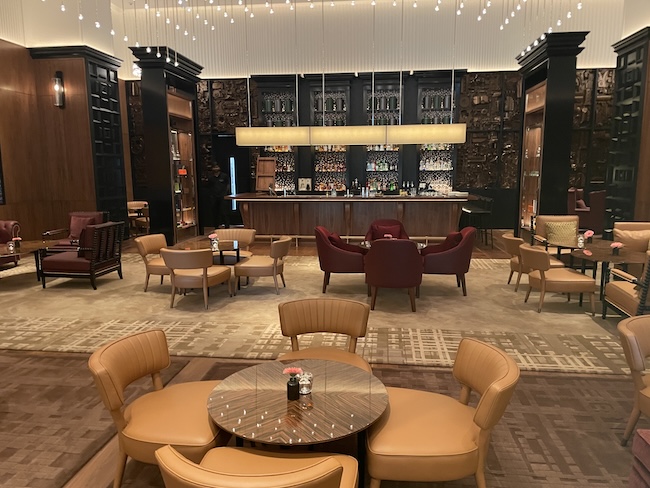 The Nine Elms Bar & Lounge wine bar at the Park Hyatt London River Thames.