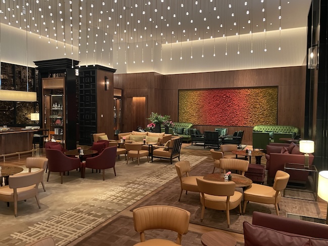 The Nine Elms Bar & Lounge wine bar at the Park Hyatt London River Thames.