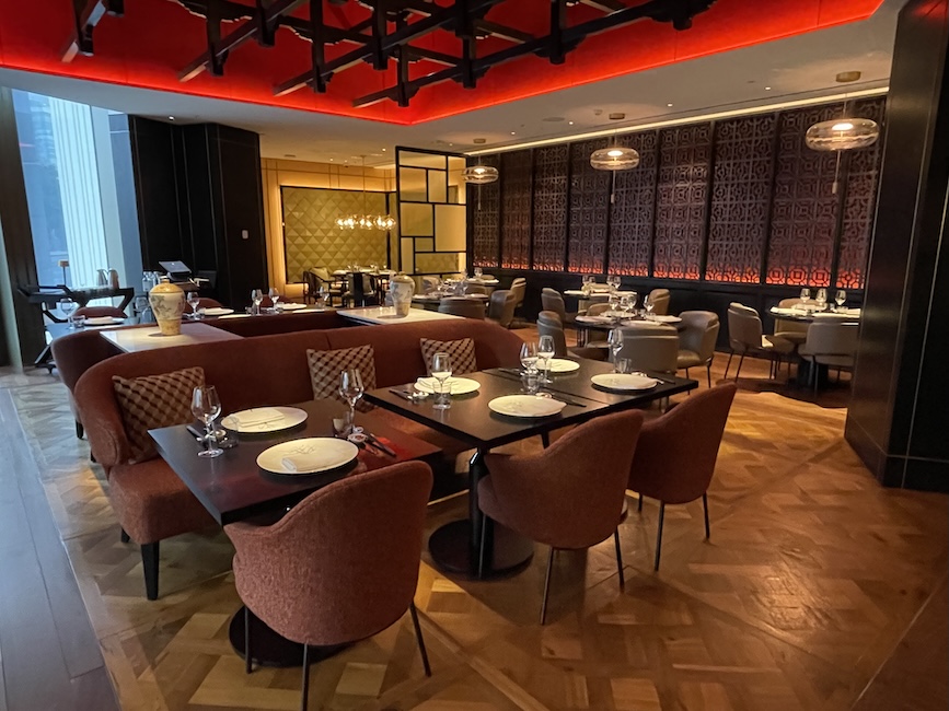 Yú Gé Cantonese restaurant at the Park Hyatt London.