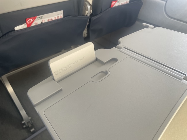a seat in an airplane