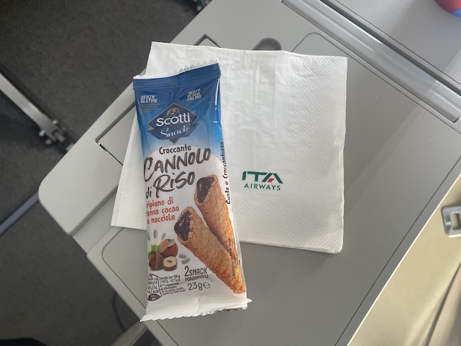 a package of food on a napkin