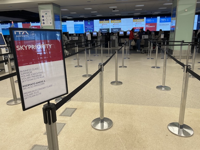 a group of people in an airport