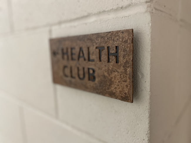 a sign on a wall