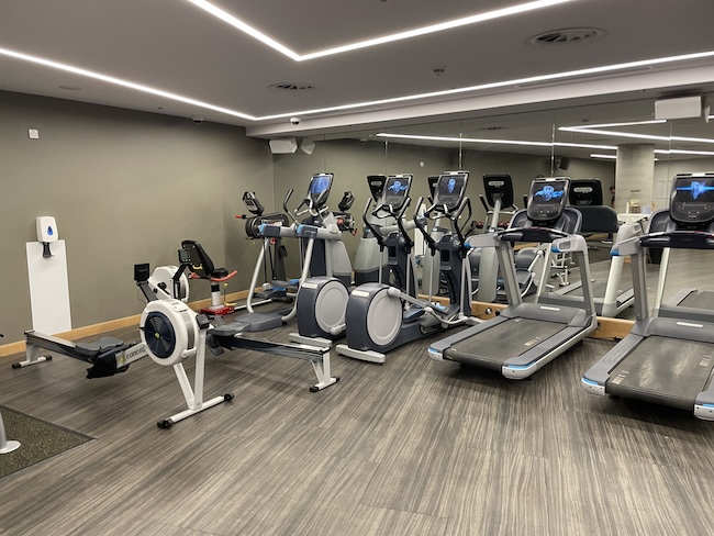 a room with exercise equipment