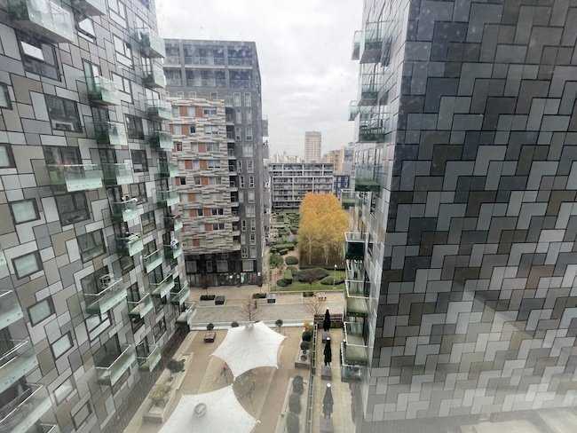 a view from a window of a building