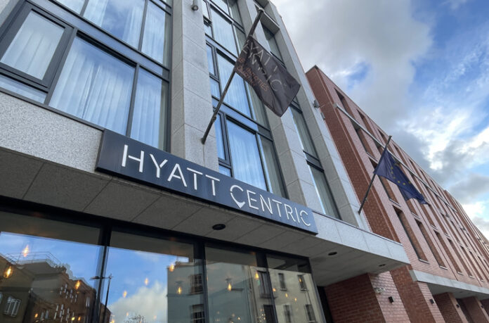The front of the Hyatt Centric Hotel Dublin