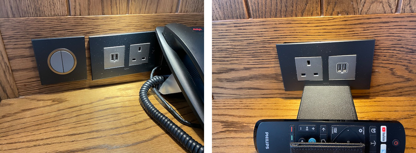 a phone with a cord attached to it