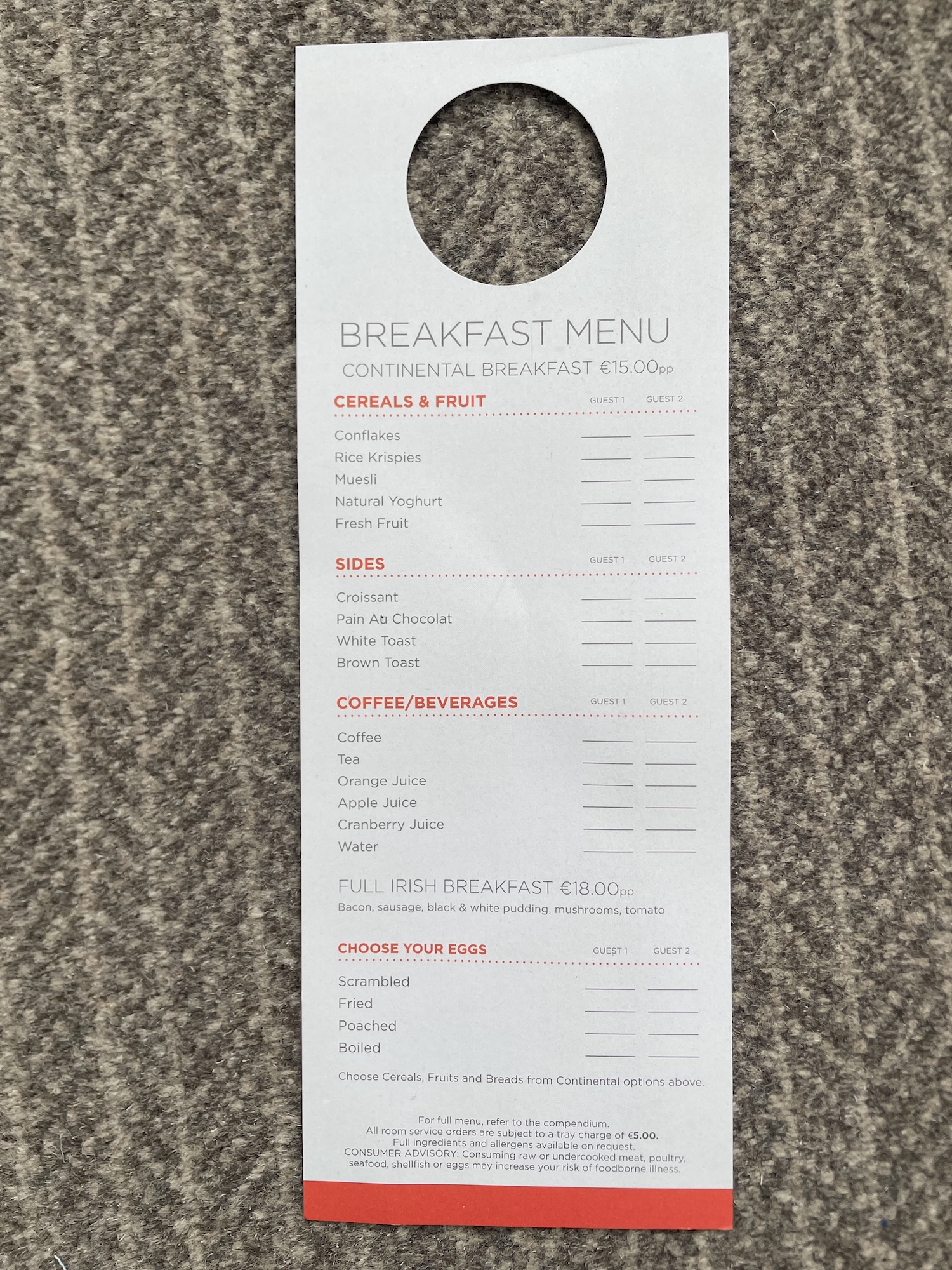 a white paper with red text on it