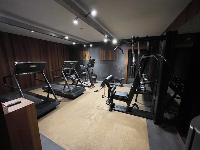 a room with exercise equipment