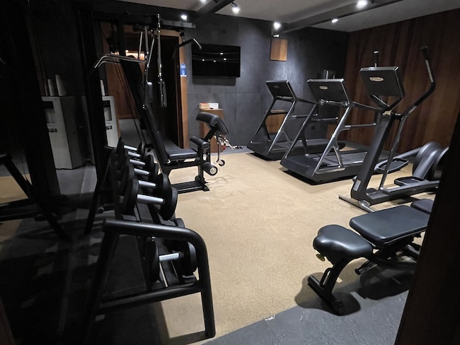 a room with exercise equipment
