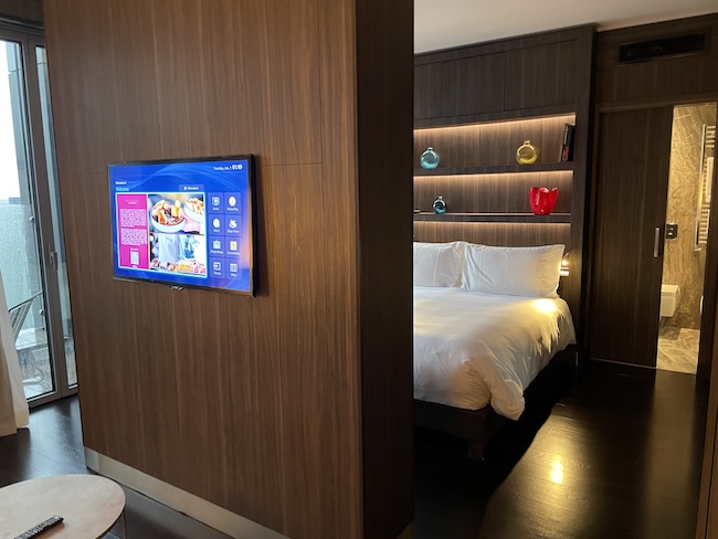 a tv on the wall