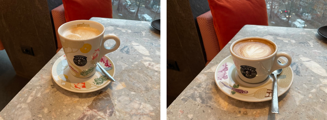 a cup of coffee on a saucer