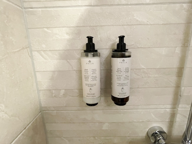 a couple of bottles on a wall