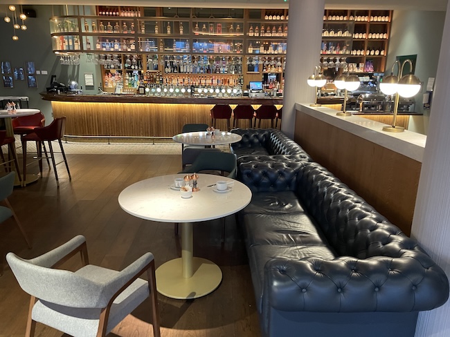 a room with a couch and a table