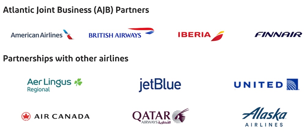 Aer Lingus airline partners.