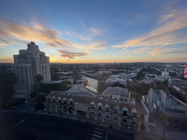 a view of a city from a window