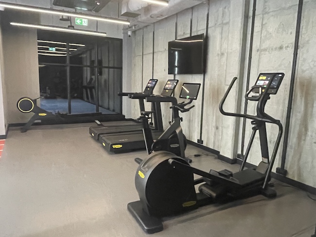a gym with exercise machines