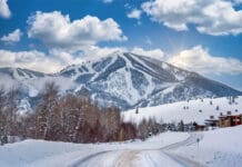 a road in the snow