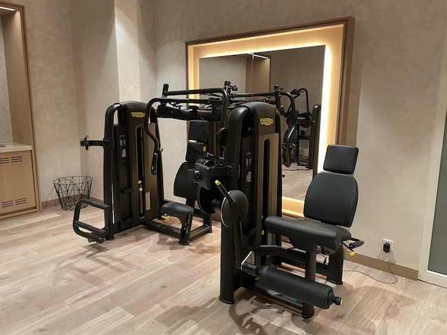 a gym with exercise equipment