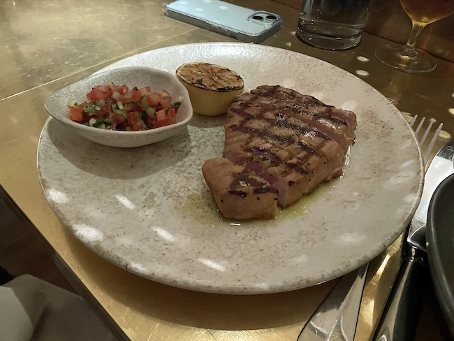 a plate of food on a table