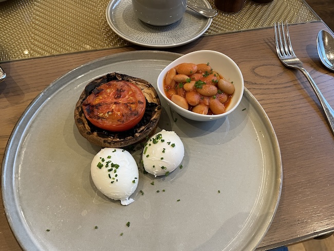 a plate of food on a table