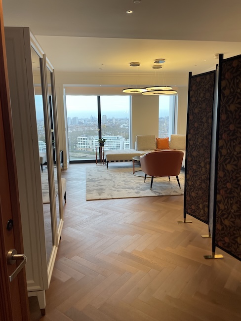 a room with a view of a city