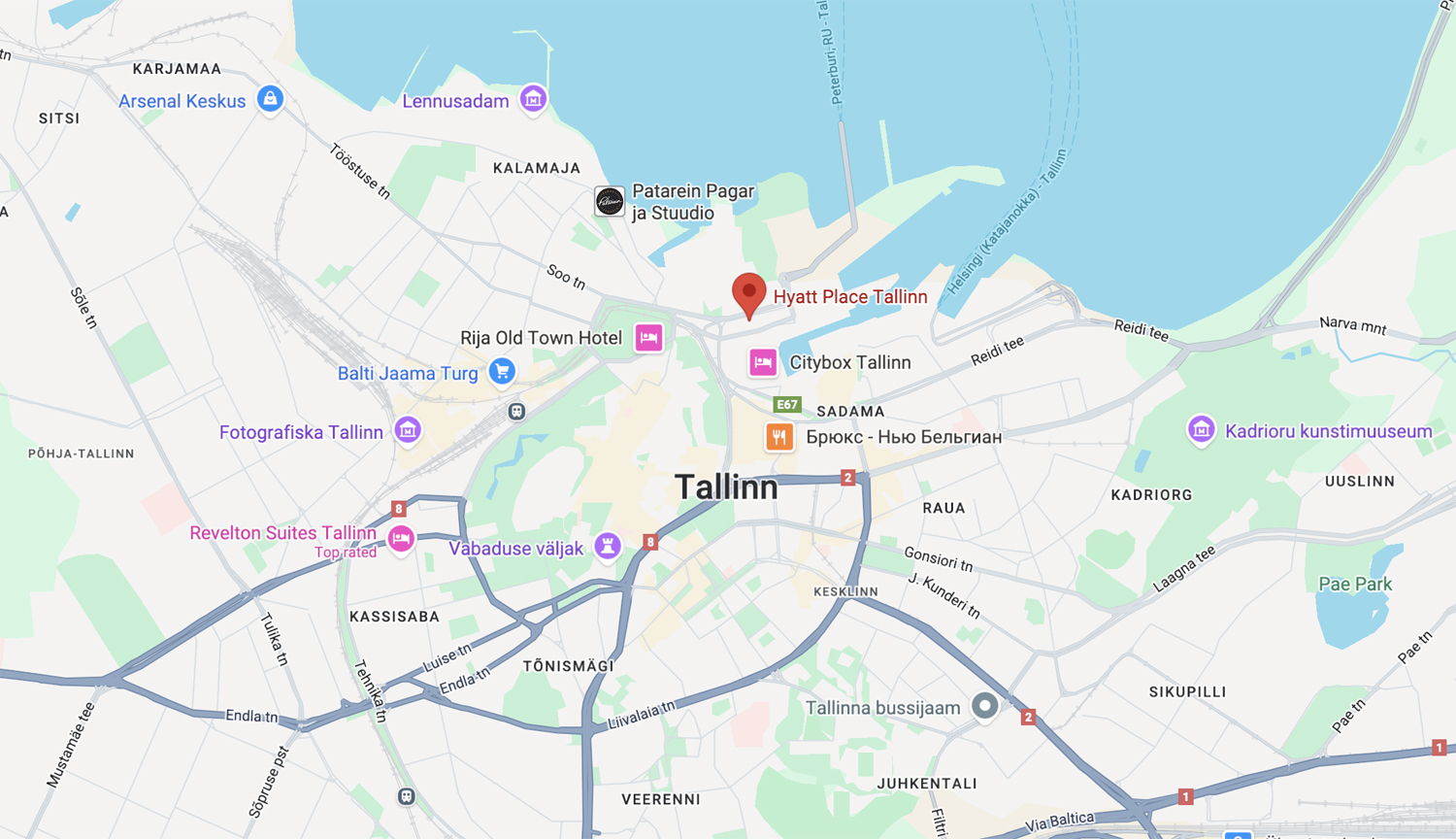 a map of a Tallinn Estonia
